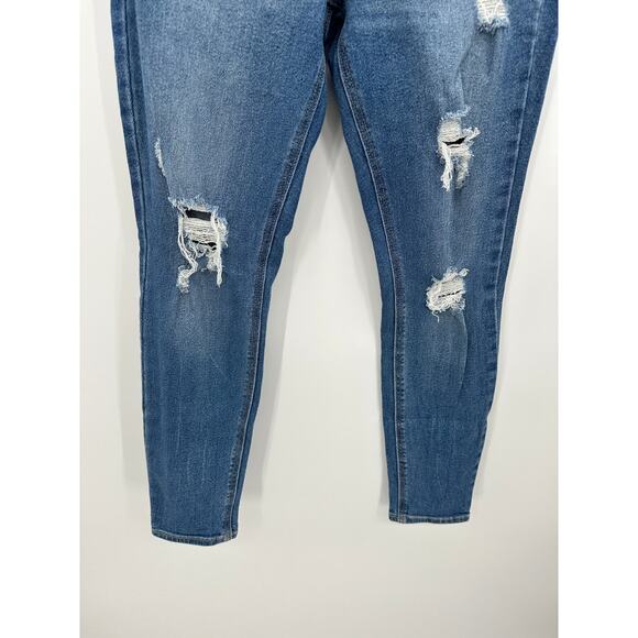 Old Navy Rockstar Super Skinny Medium Wash Blue Denim Jeans Women's Size 6 - Picture 3 of 8